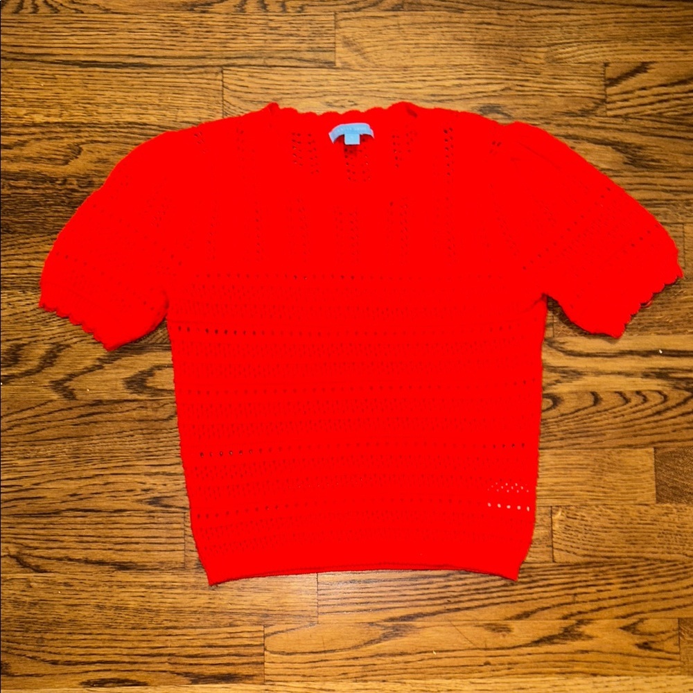 Draper James Bright Red Crew Neck Sweater